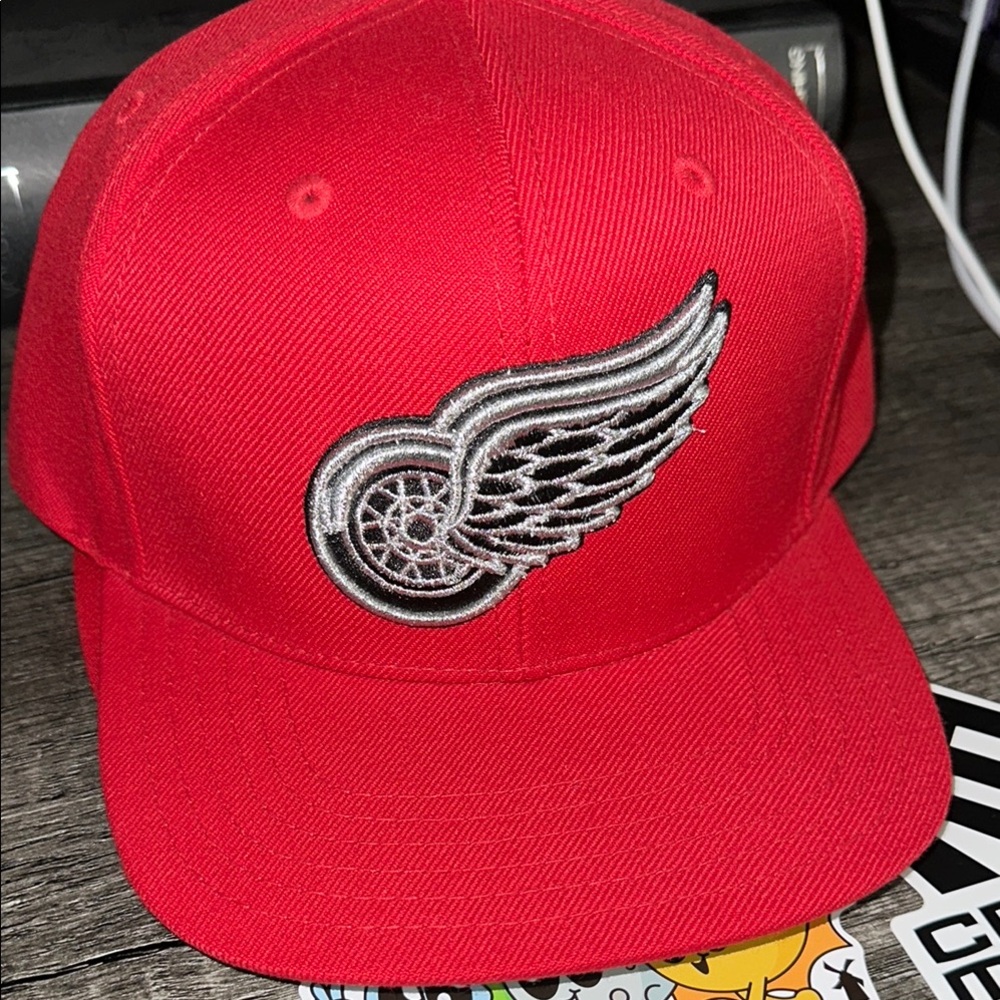 American Needle Red Hat with Silver Logo